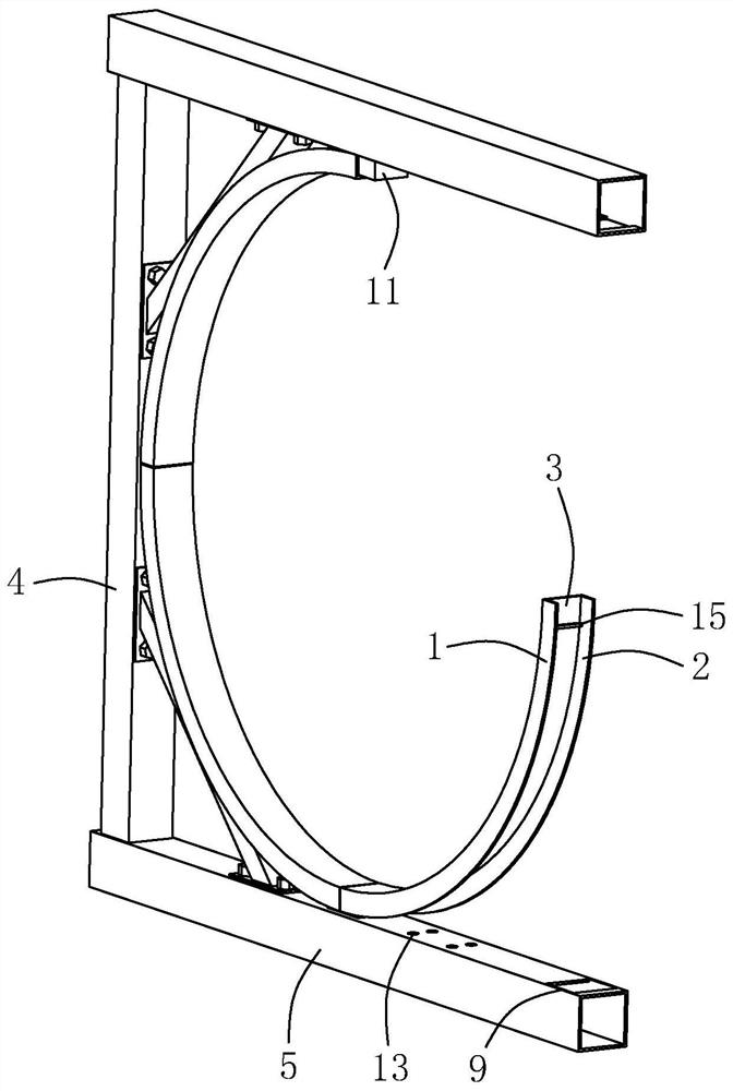 A shield machine reaction force frame used in tunnel construction