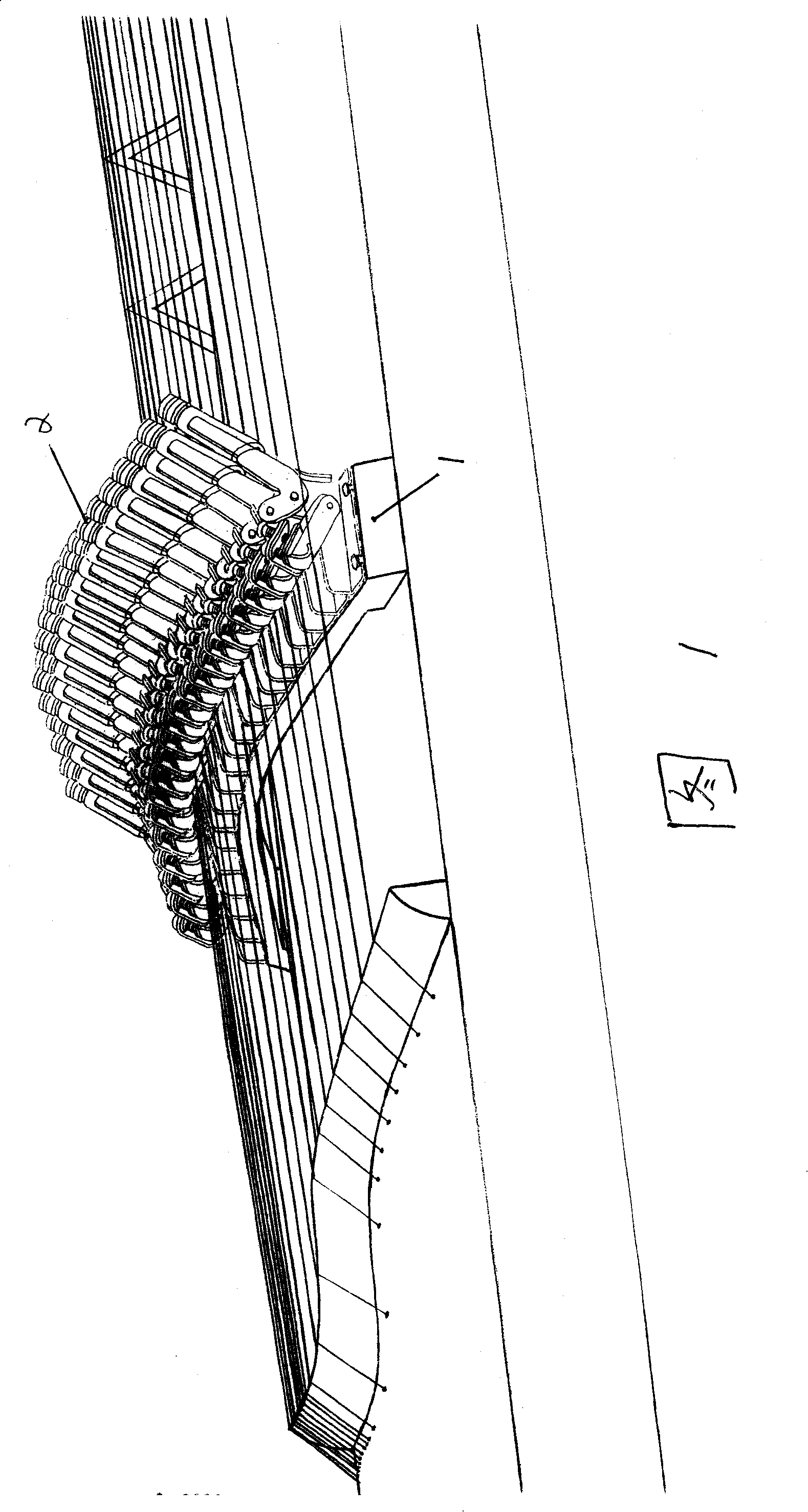 Manual mode inflexion device for 21-subtense Chinese zither