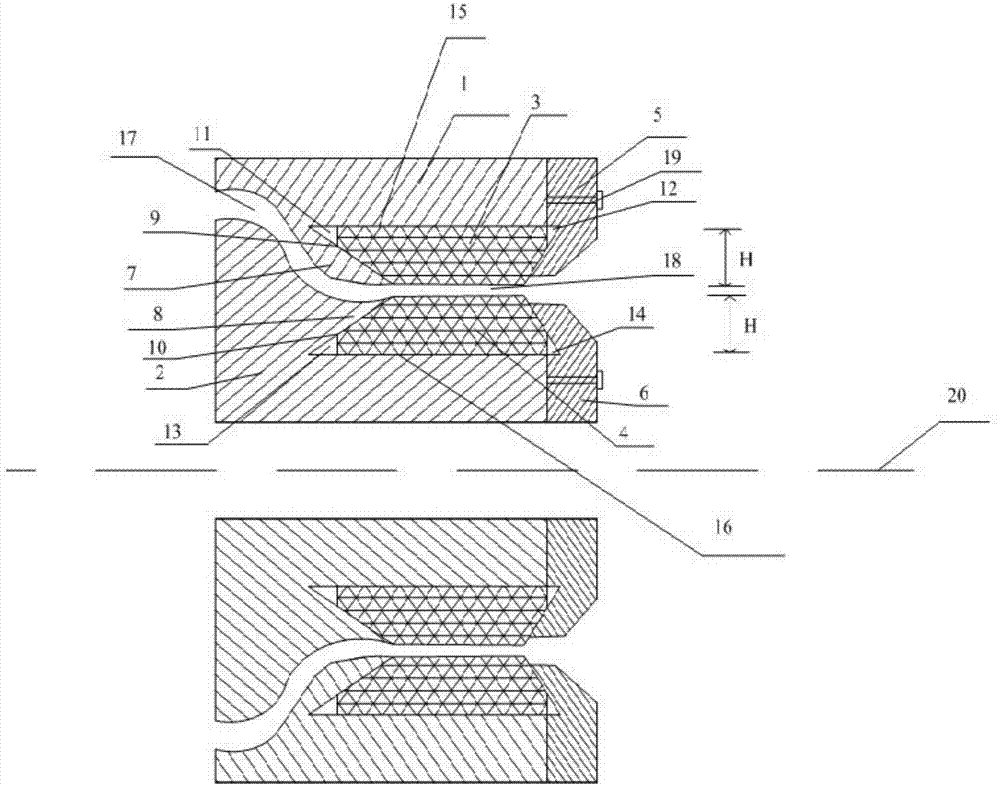 Mouth mould and core mould structure of plastics extrusion mould