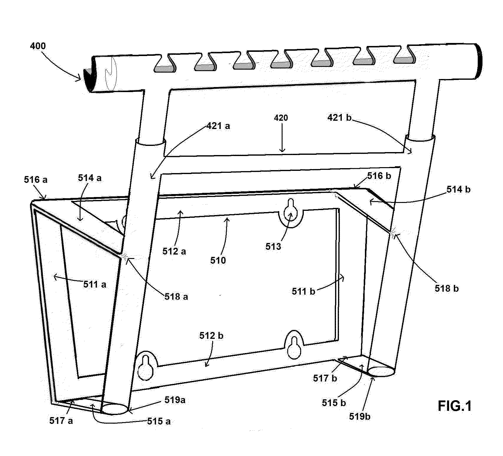 Portable carrier for holding bags or holding displays on vehicles