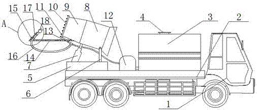 Spray vehicle capable of conveniently cleaning road traffic indication board