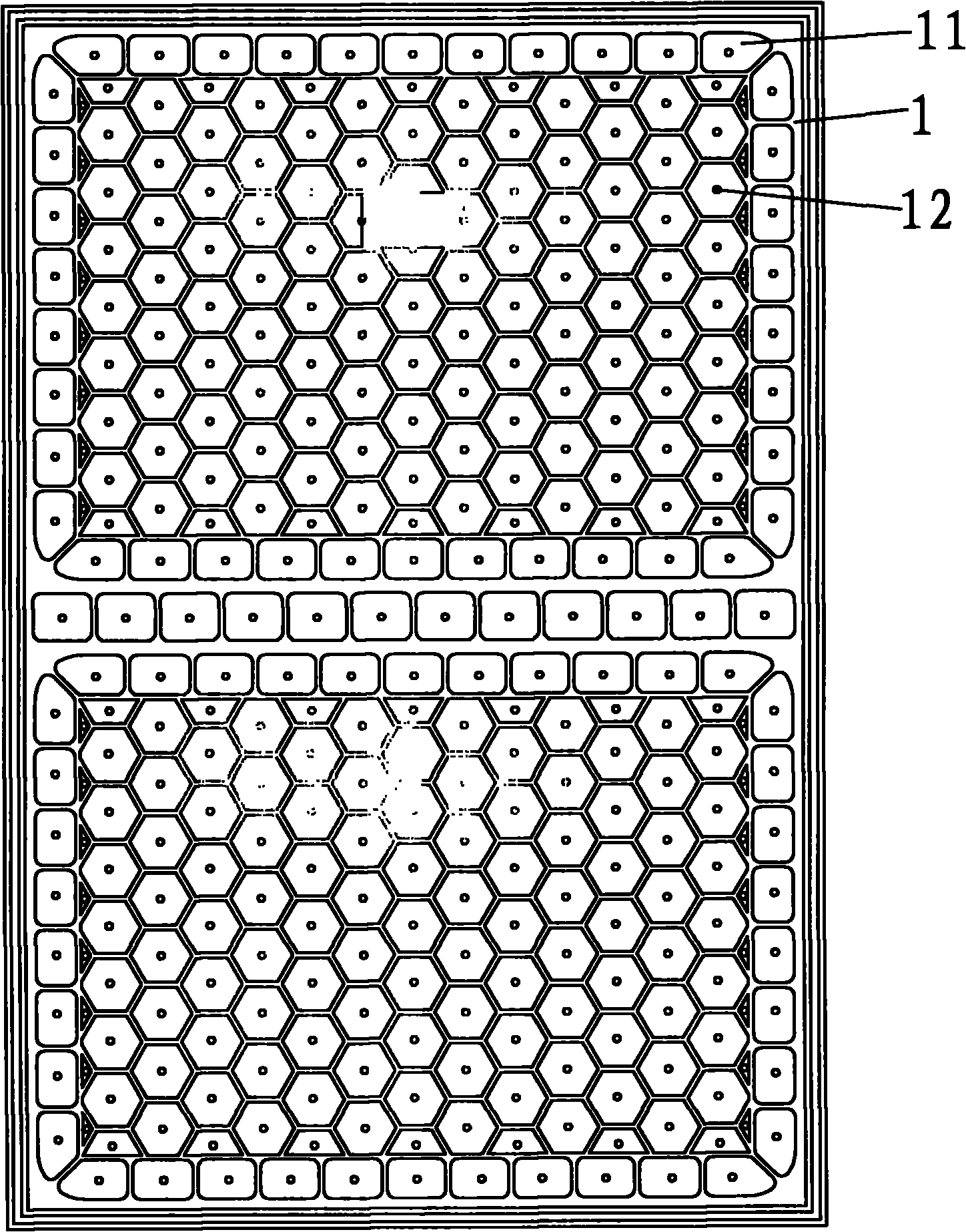 Manufacturing process of airbag type vibration isolating pad