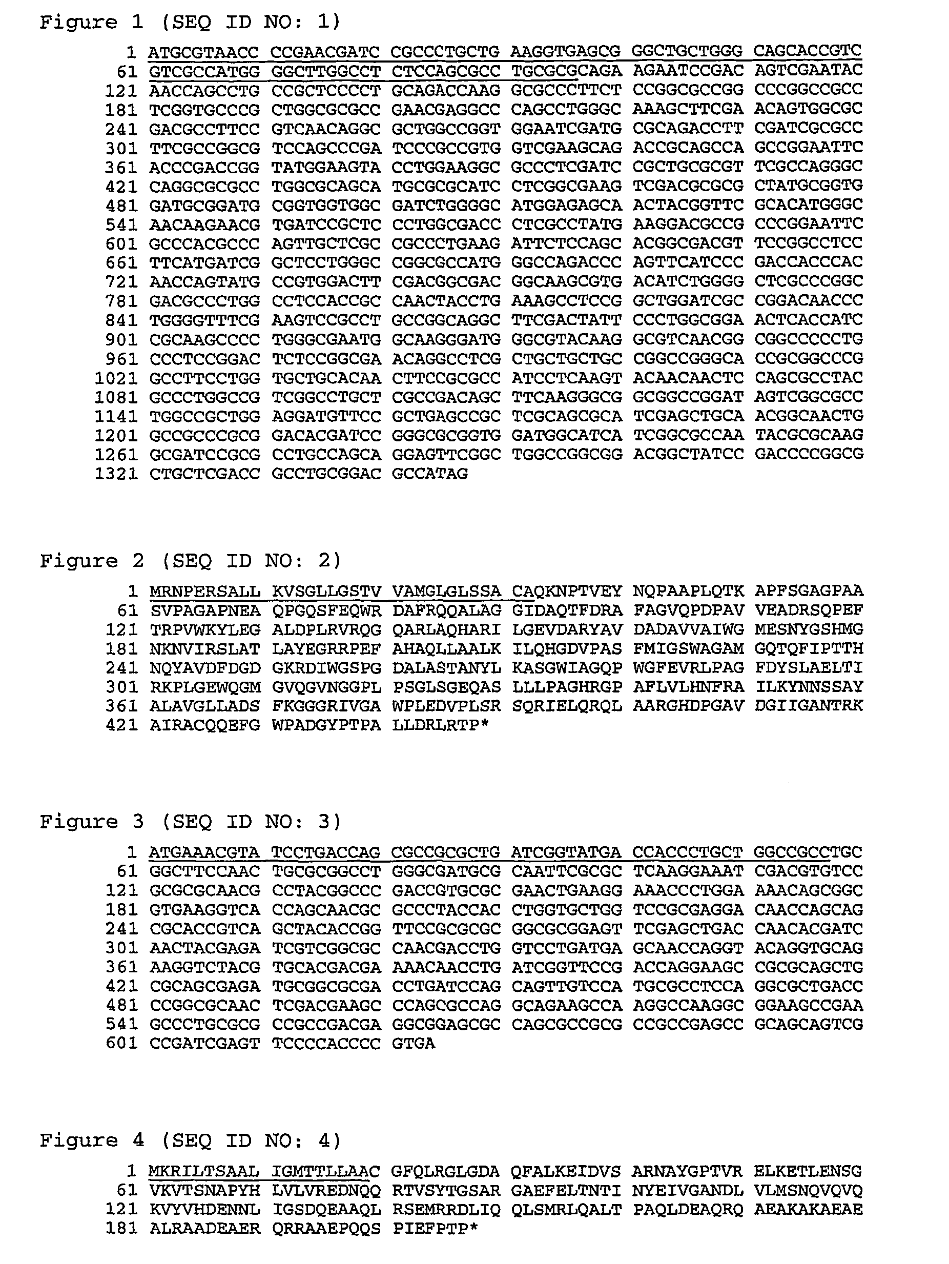 Polypeptides of Pseudomonas aeruginosa