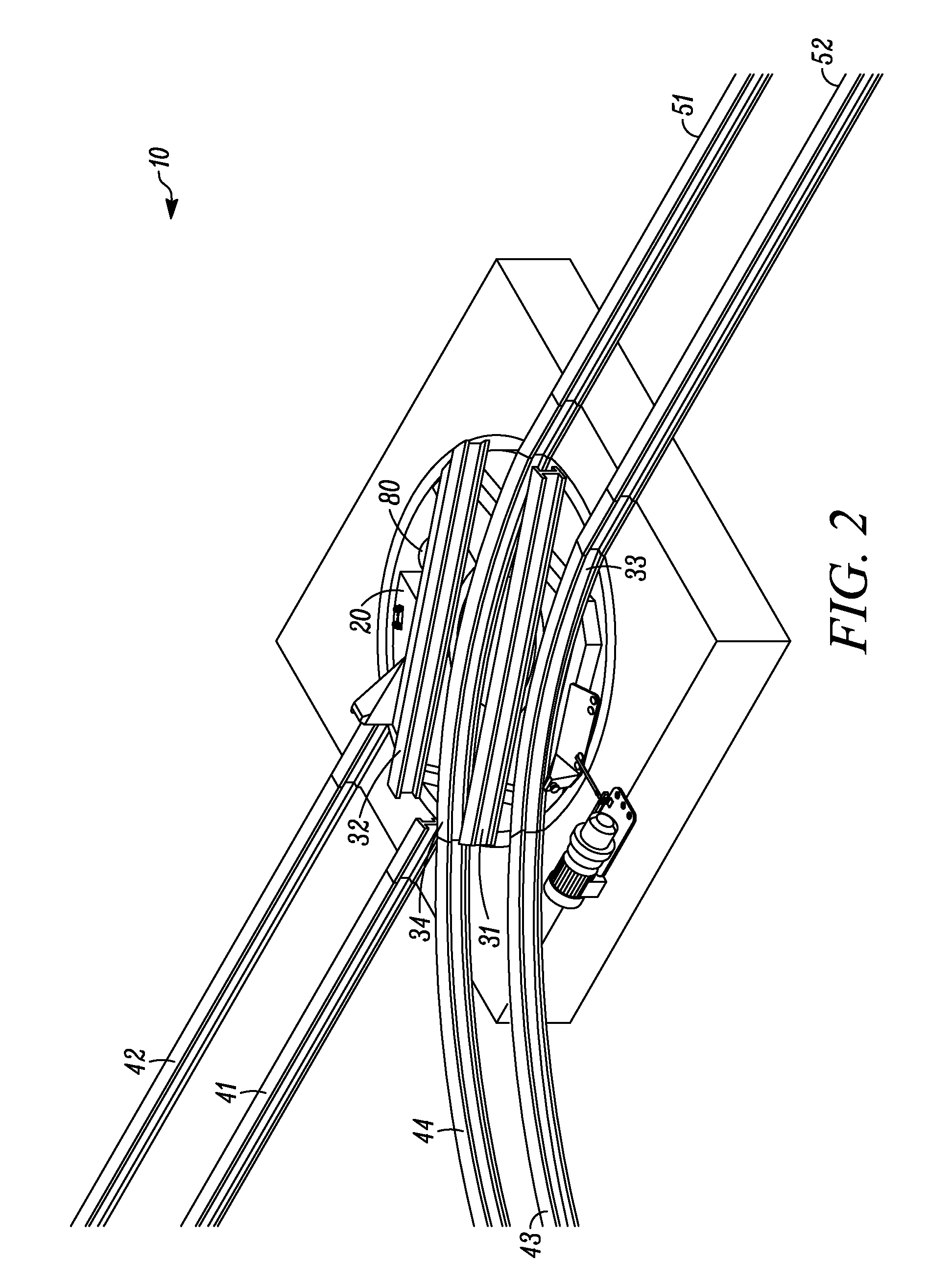 Switch for a powered pallet conveyor