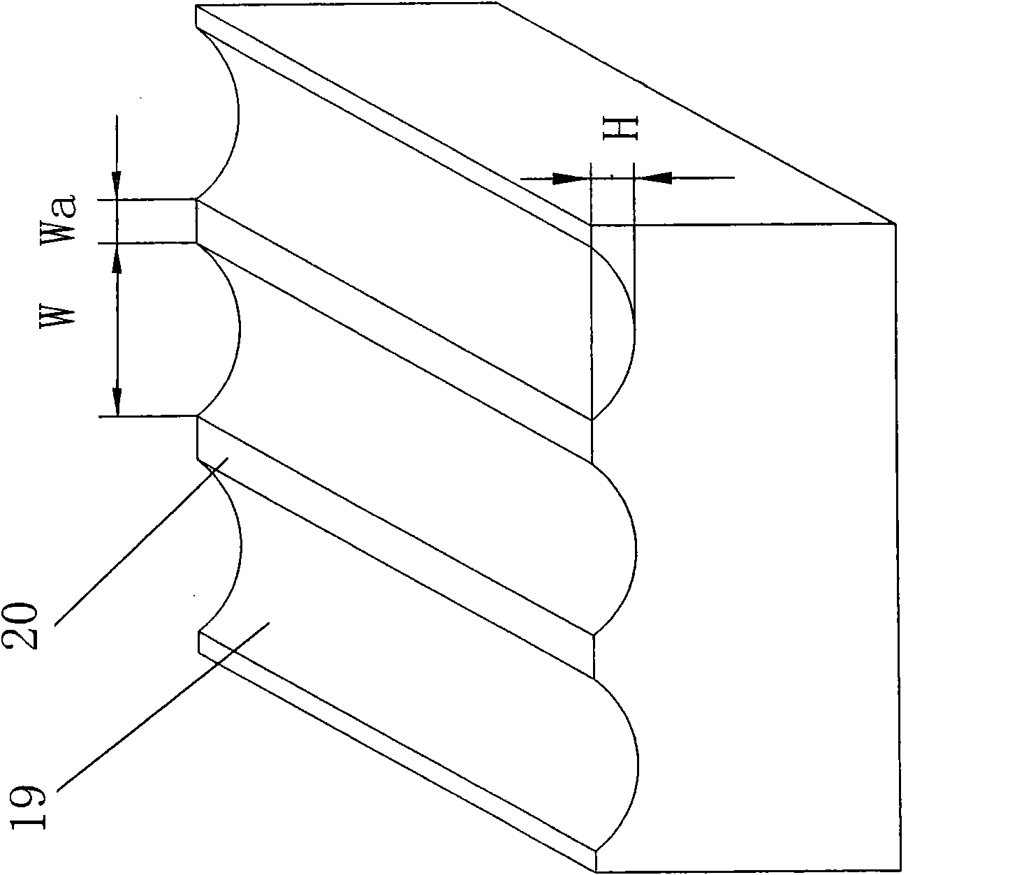 Solar cell, solar cell burning glass and manufacturing method and embossing roller thereof