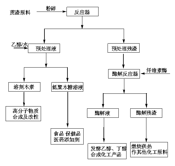 High-value comprehensive utilization method of bagasse fibers