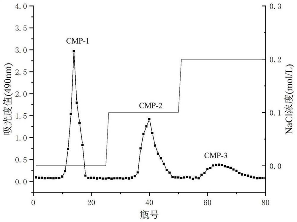 High-molecular-weight cordyceps militaris polysaccharide, preparation method thereof and application of high-molecular-weight cordyceps militaris polysaccharide in preparation of anticomplement drugs