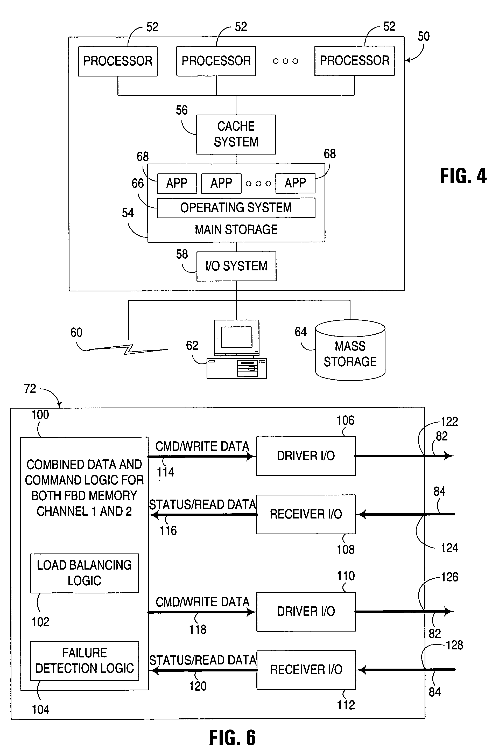 Multi-channel memory architecture for daisy chained arrangements of nodes with bridging between memory channels