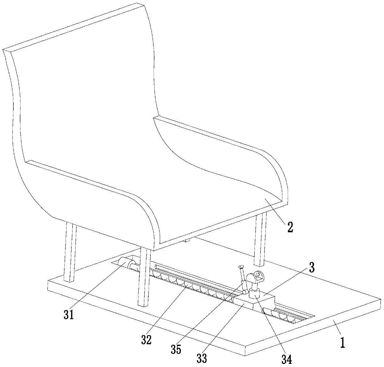 Rehabilitation chair with leg massage function