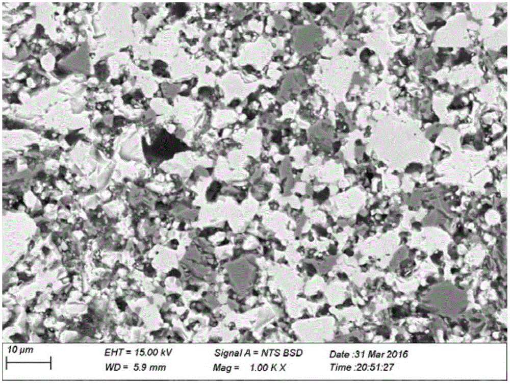 Method for preparing eutectic composite LaB6-VB2 through spark plasma sintering technology