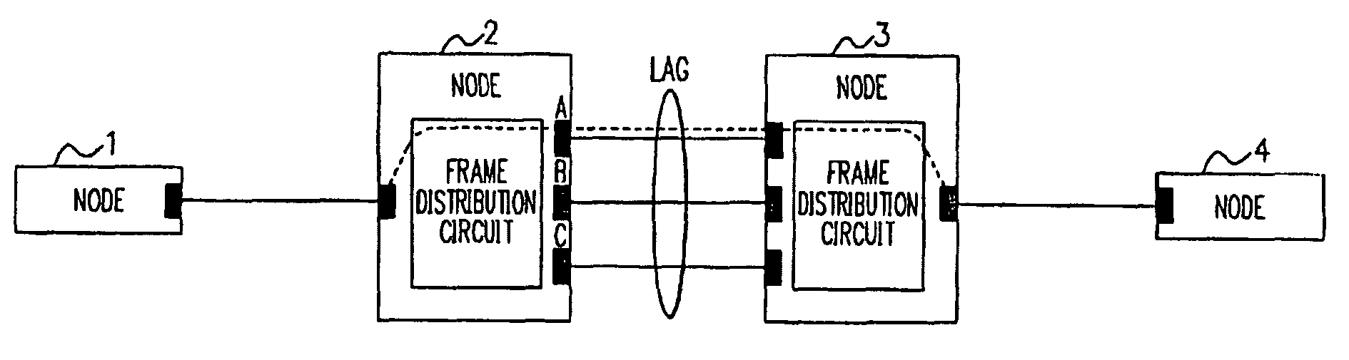 Line status monitoring circuit, node, communication system, and failure occurrence determining method