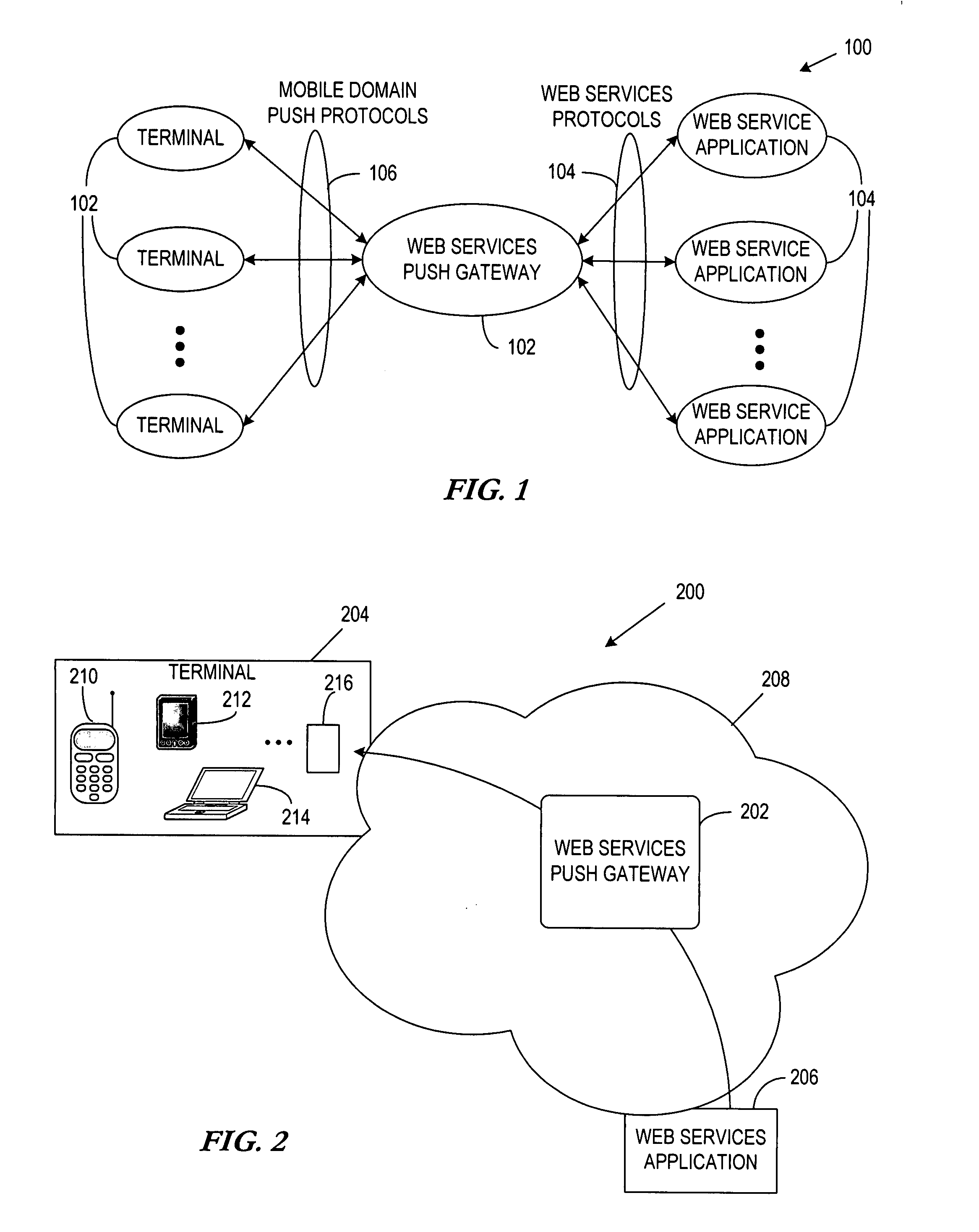 Web services push gateway