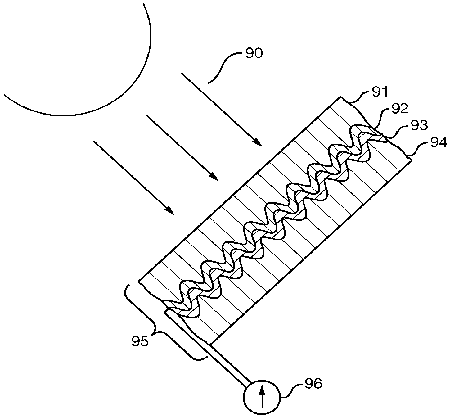 Stress-induced bandgap-shifted semiconductor photoelectrolytic/photocatalytic/photovoltaic surface and method for making same