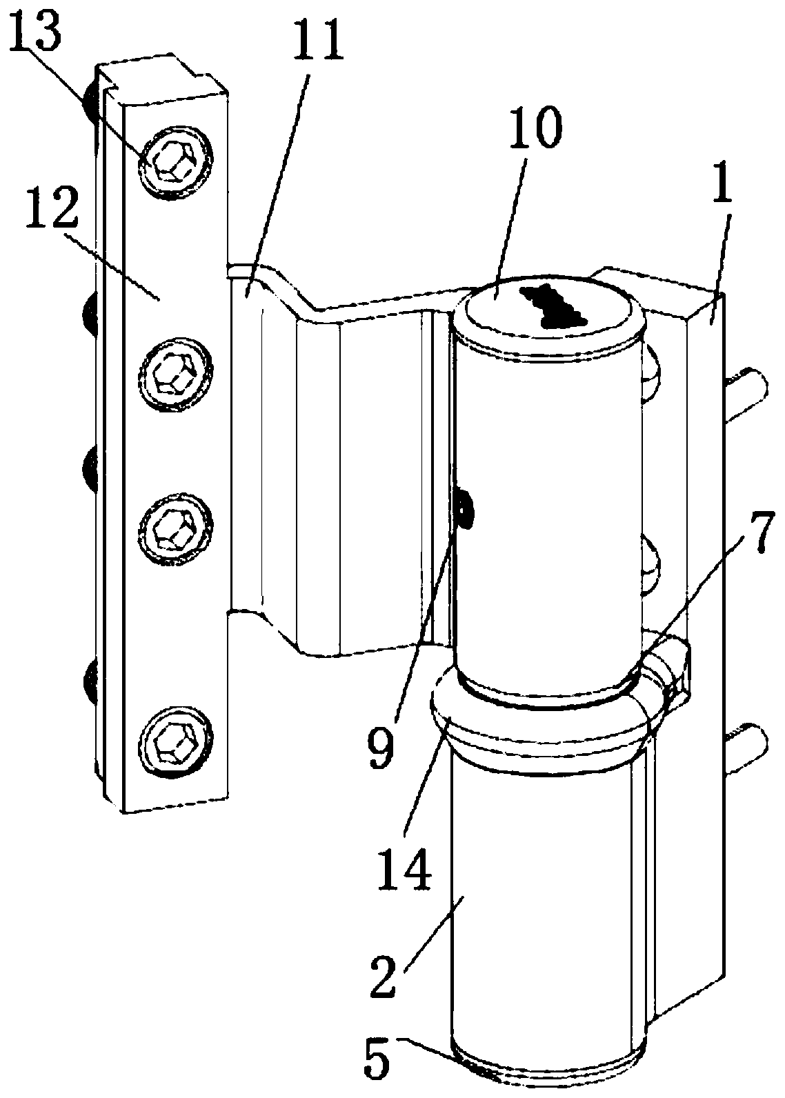 Three-dimensional controllable stepless adjustable hinge