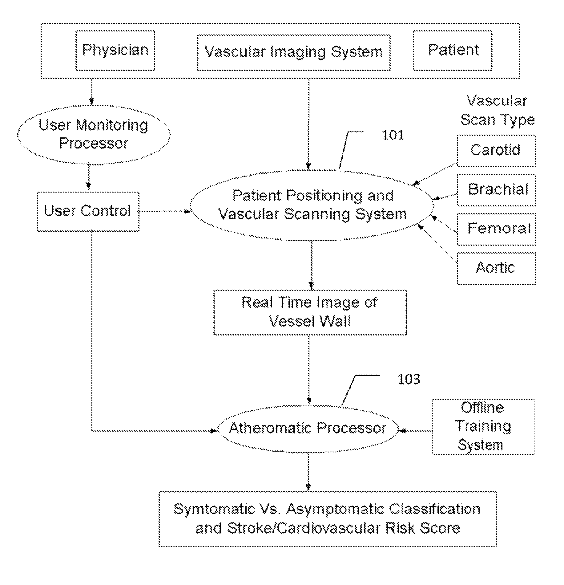 Imaging based symptomatic classification using a combination of trace transform, fuzzy technique and multitude of features