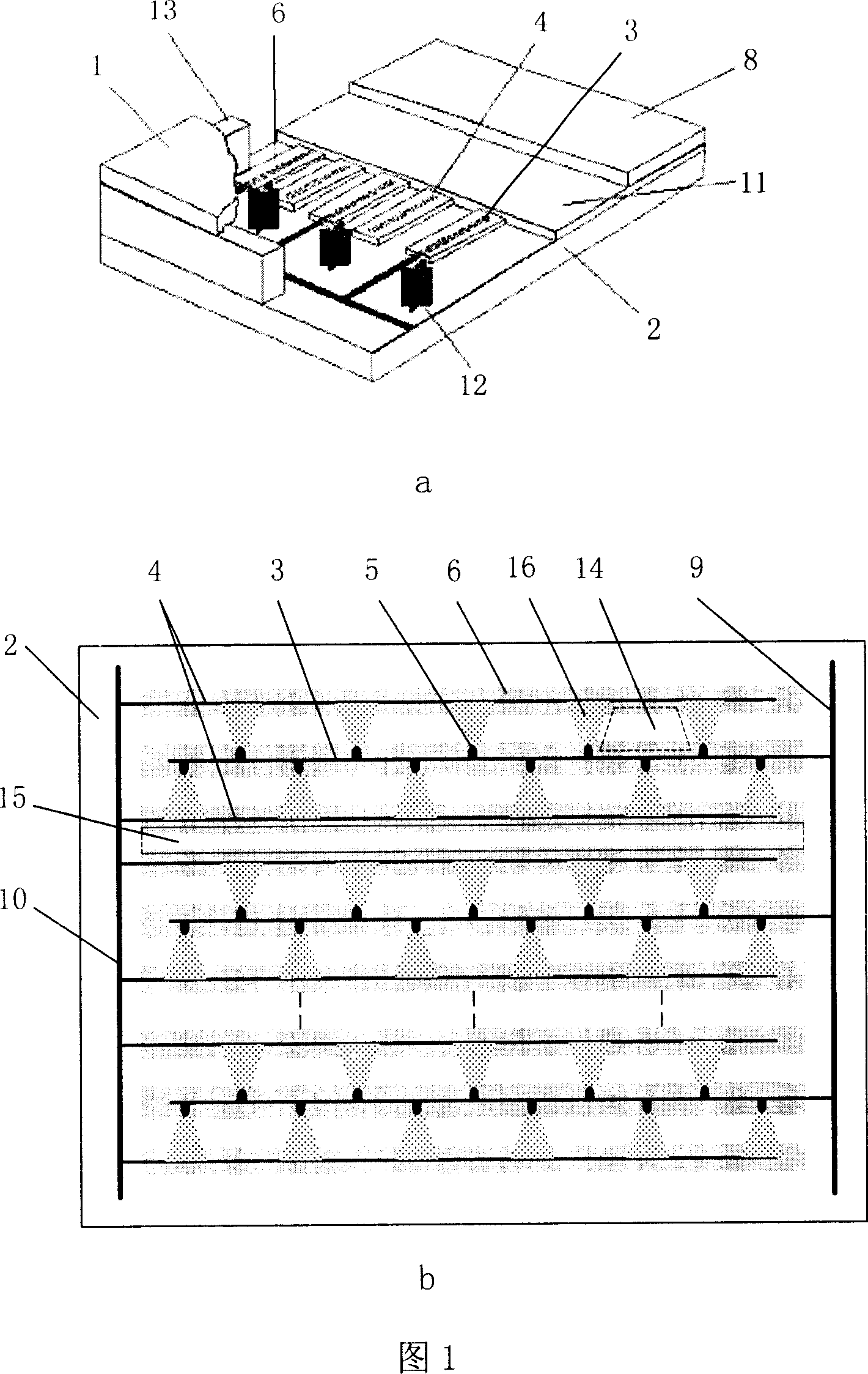 Resistance discharging fluorescent lamp of planar medium