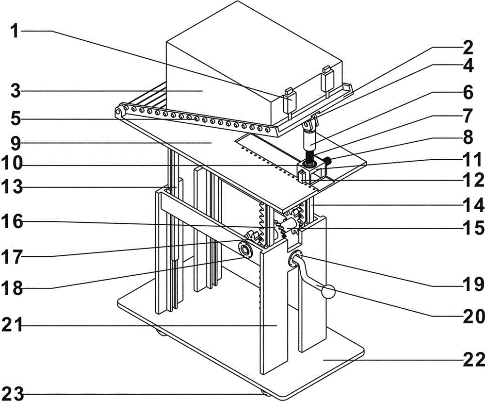 Manual lifting deadweight loading device for landslide physical model test