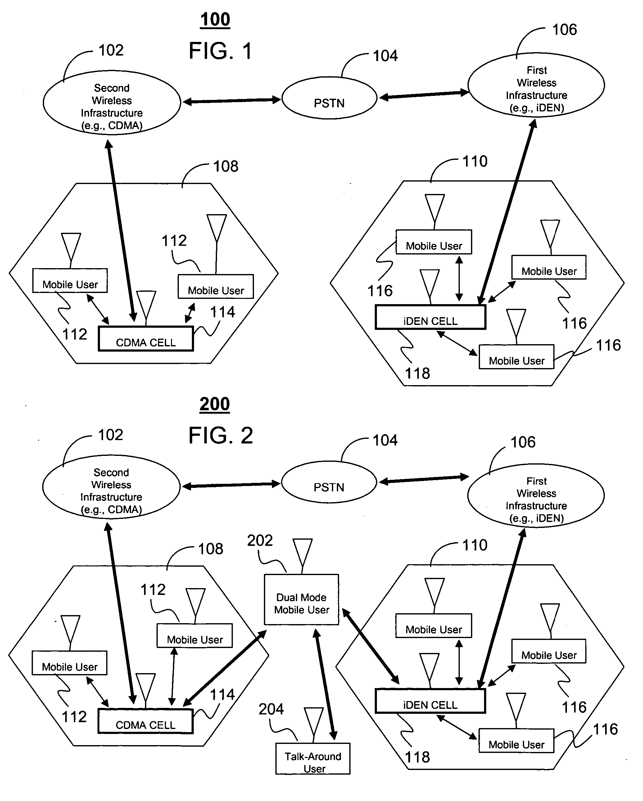 Method and system for communication across different wireless technologies using a multimode mobile device