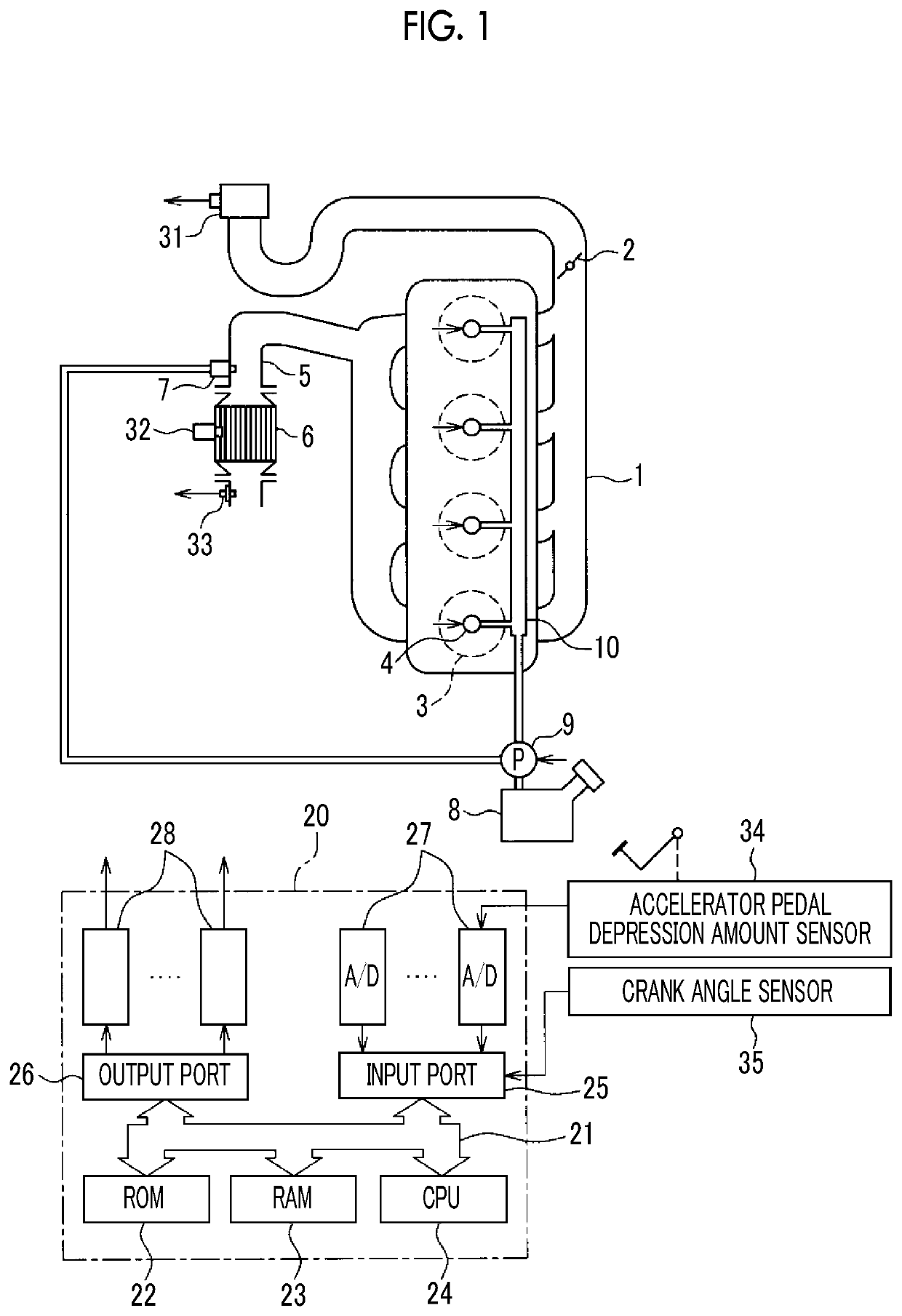 Exhaust gas control apparatus for internal combustion engine