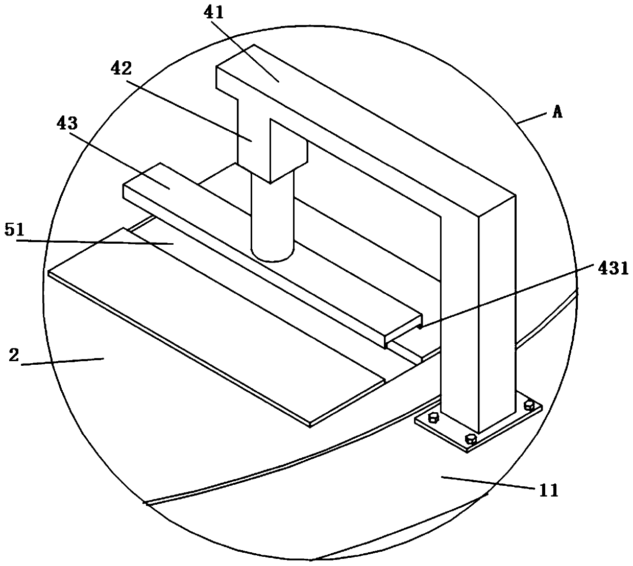 Manufacturing device of metal card of anti-counterfeiting holographic label structure