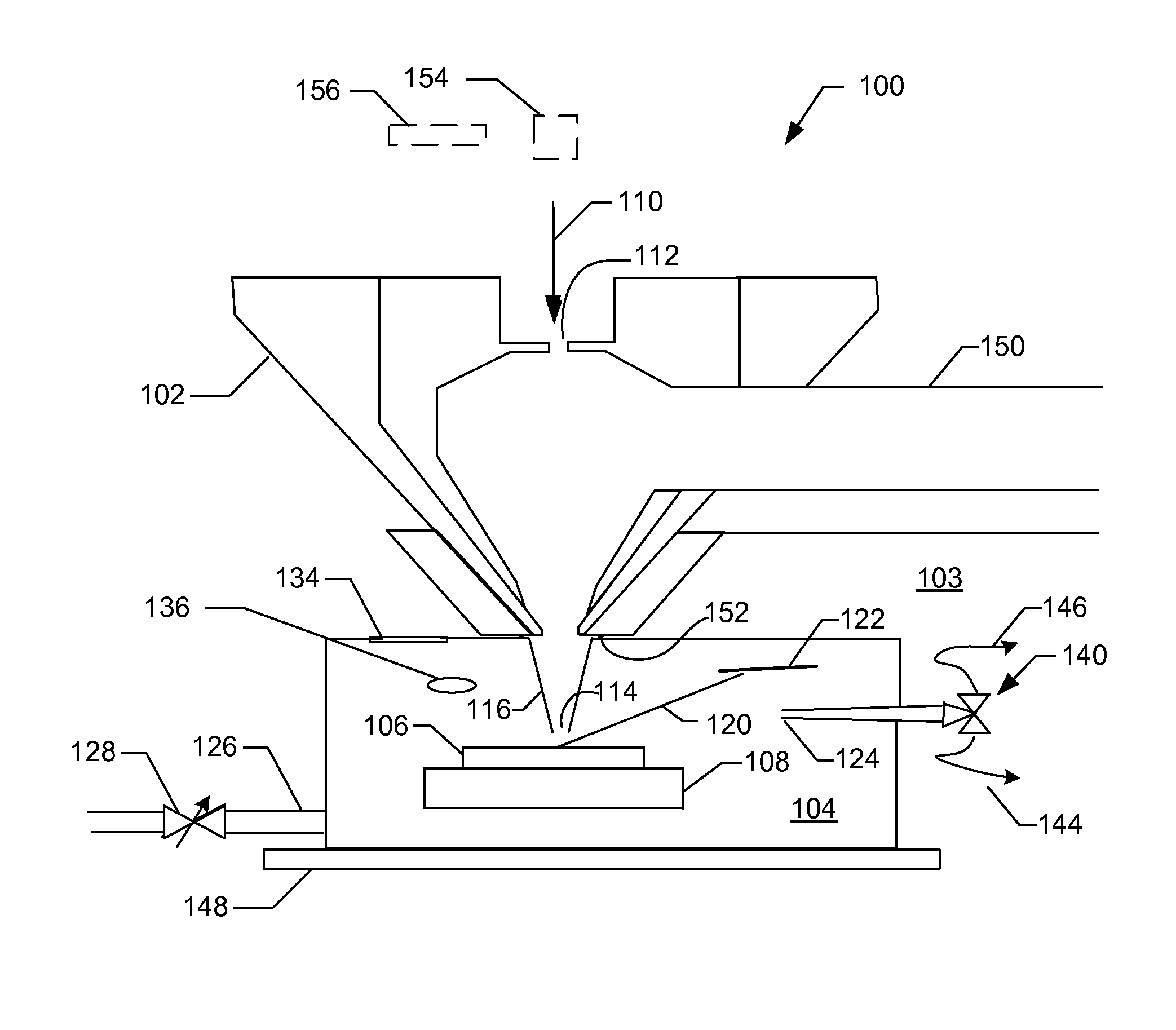 High pressure charged particle beam system