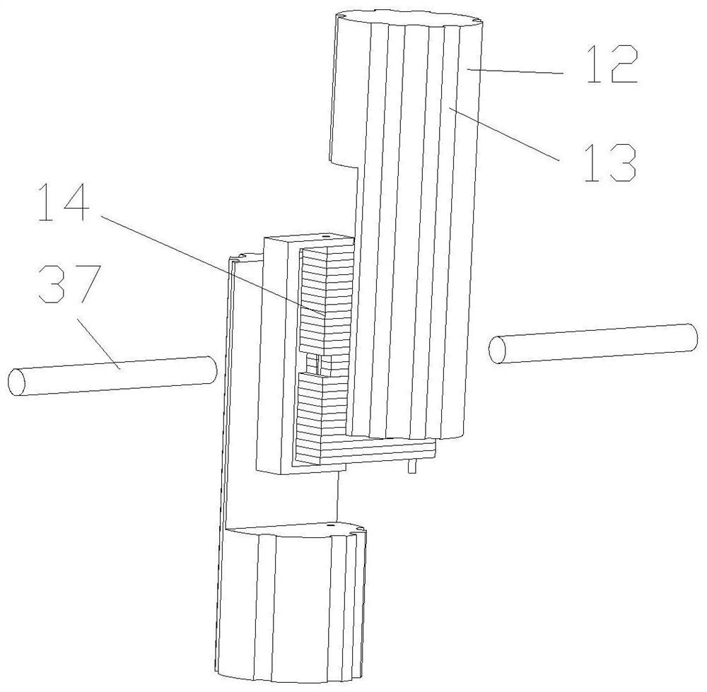 Diffusion sample preparation method for measuring metal melt diffusion by screw push type shearing unit method