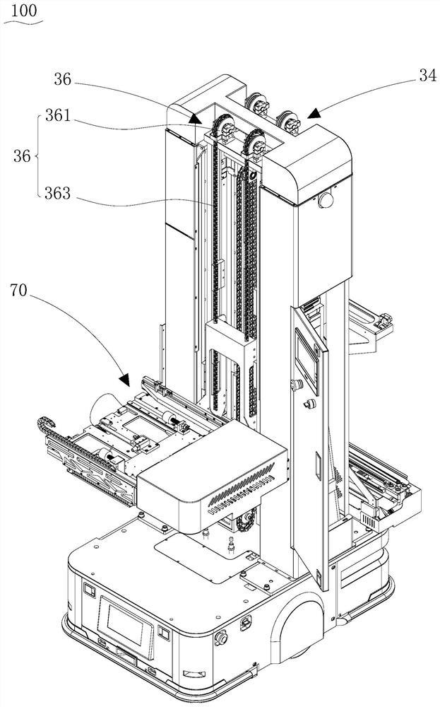 Material taking and placing equipment