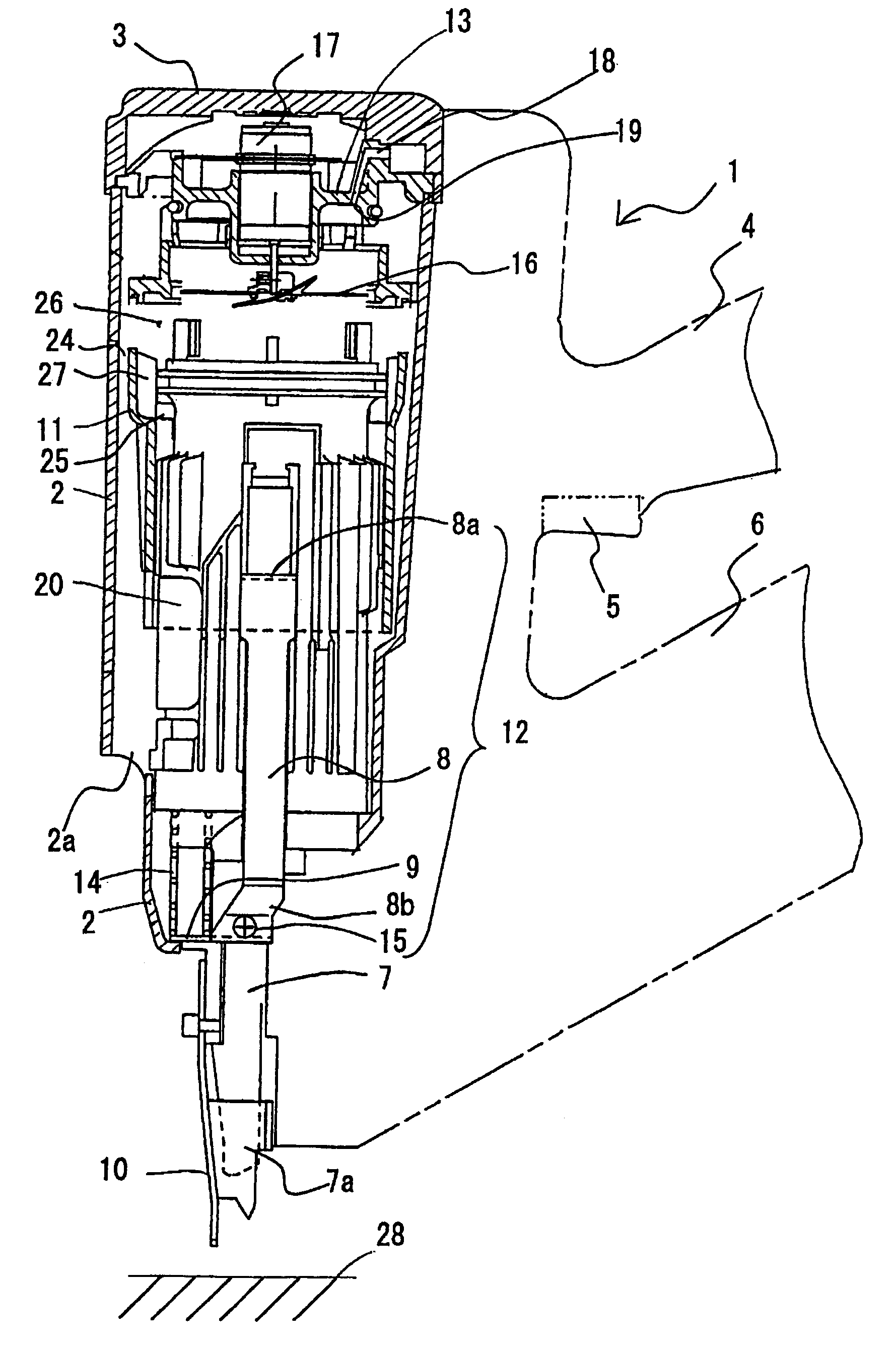 Combustion type power tool having segmental connection unit