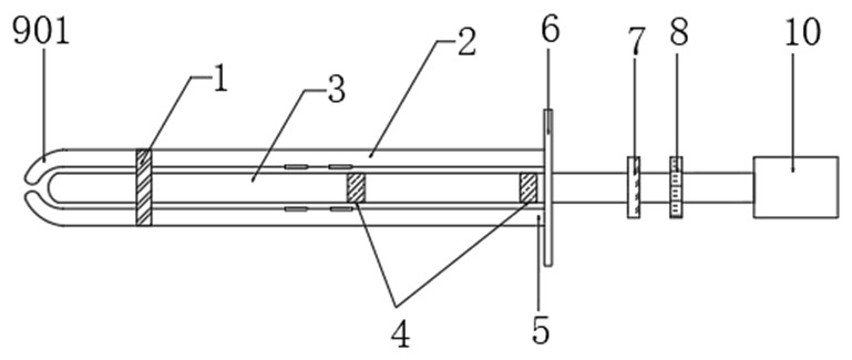 High-temperature target surface temperature measuring instrument facilitating in-furnace temperature inspection