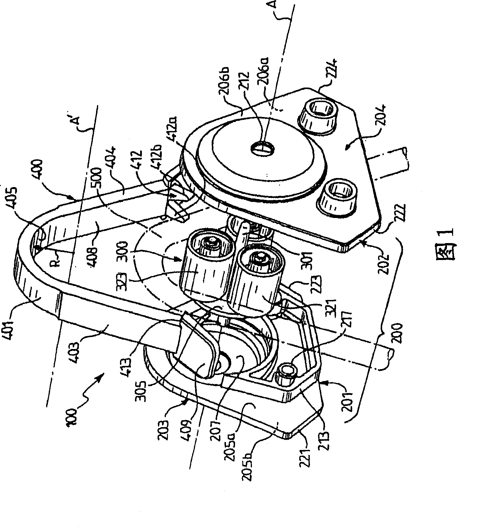 Peristatic pump with a removable and deformable carrier