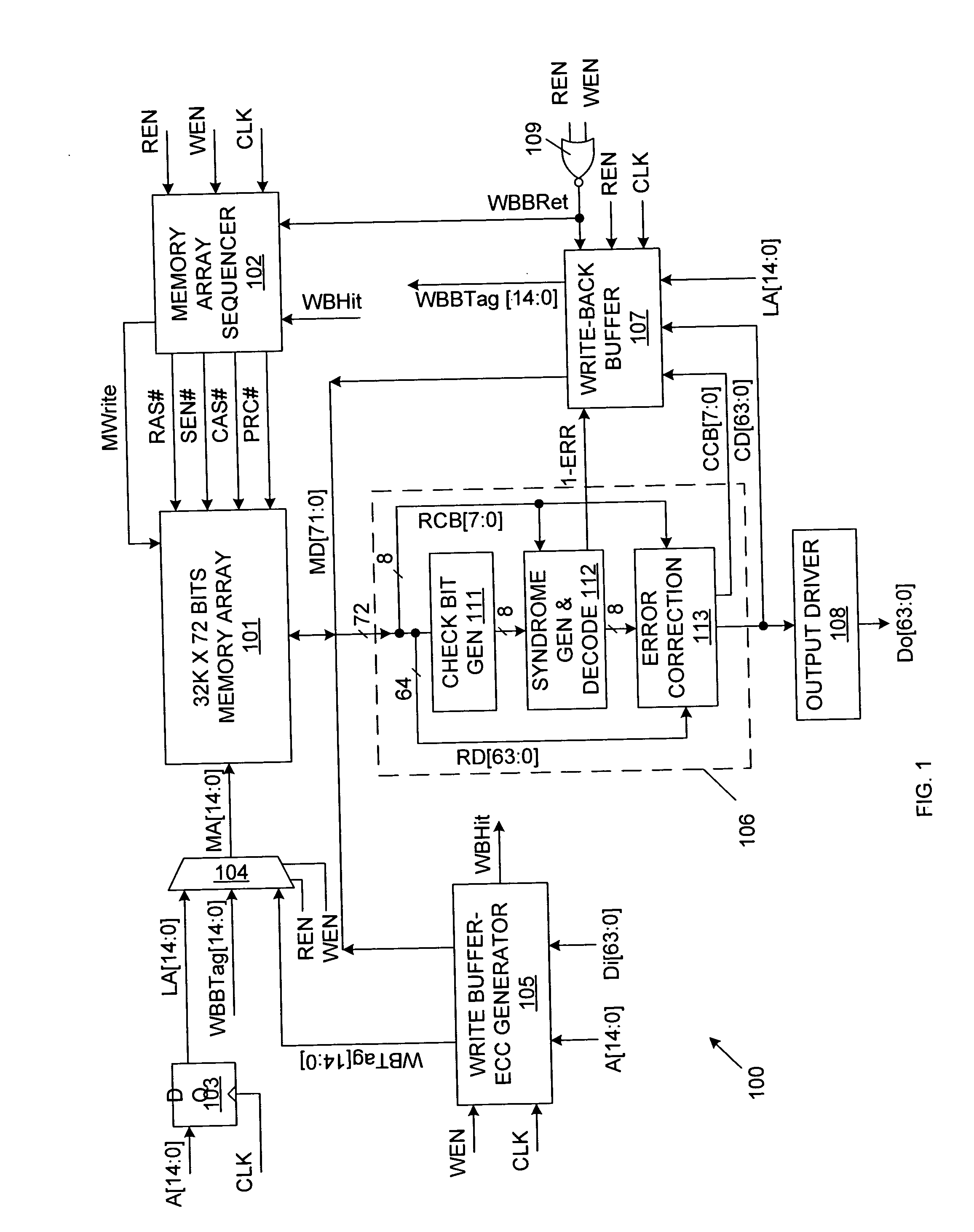 Transparent error correcting memory