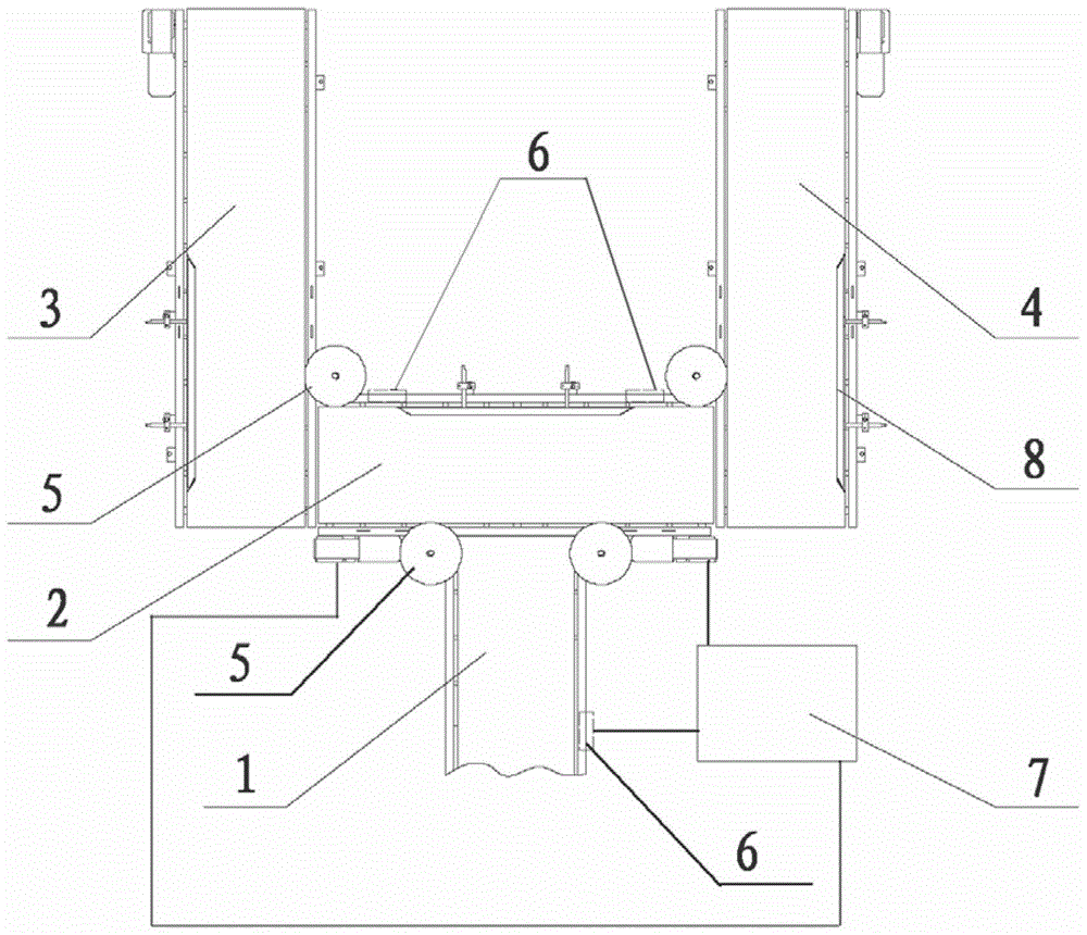 A palletizer automatic branch conveying system