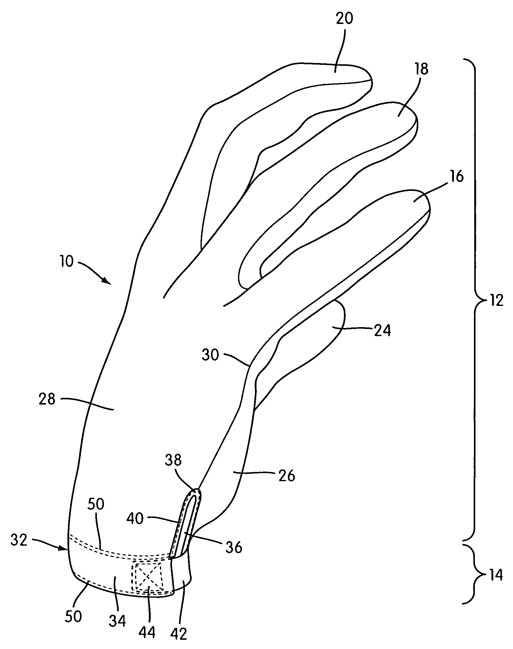 Wrist closure system for an athletic glove