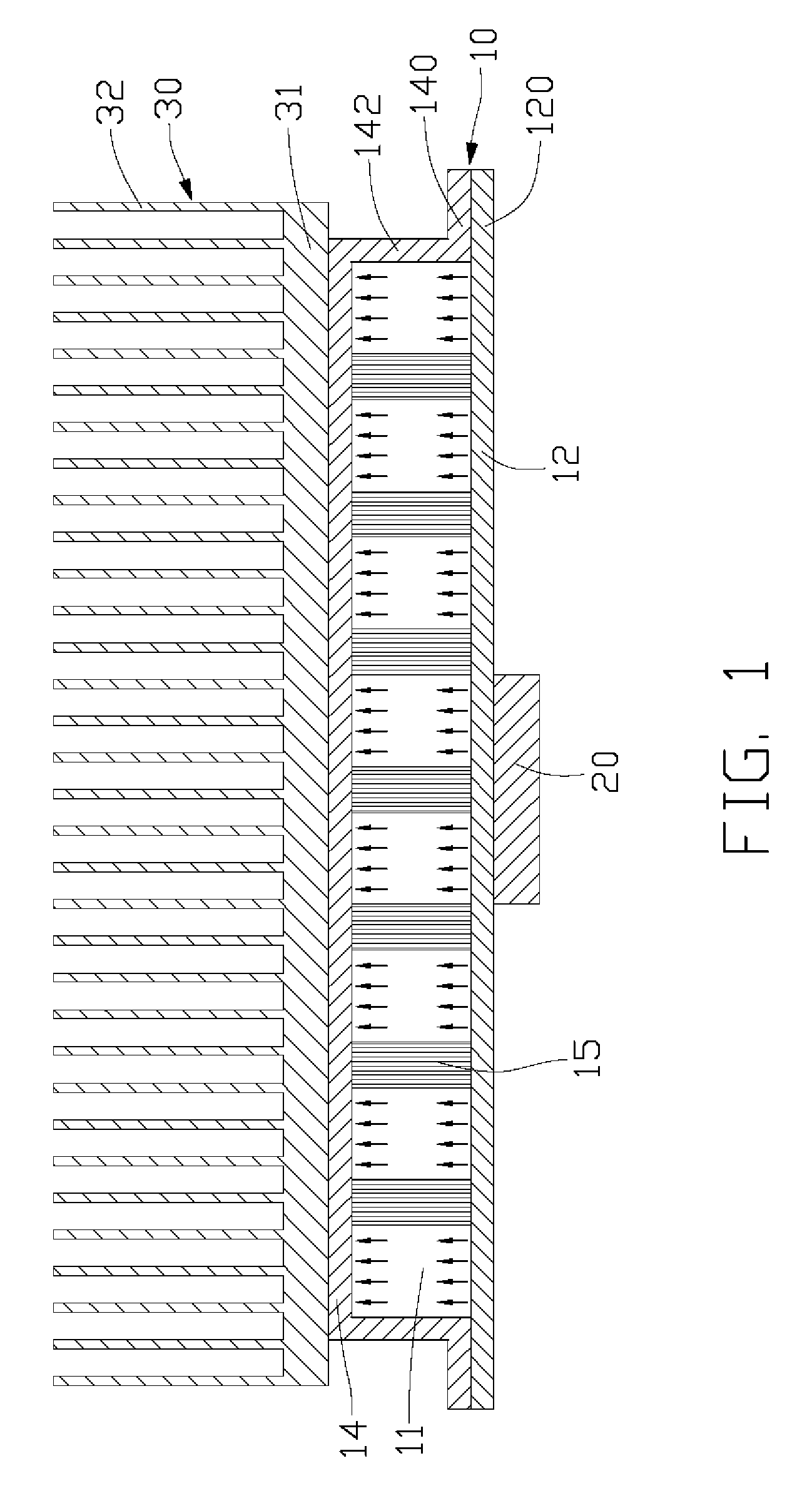 Heat spreader with vapor chamber defined therein