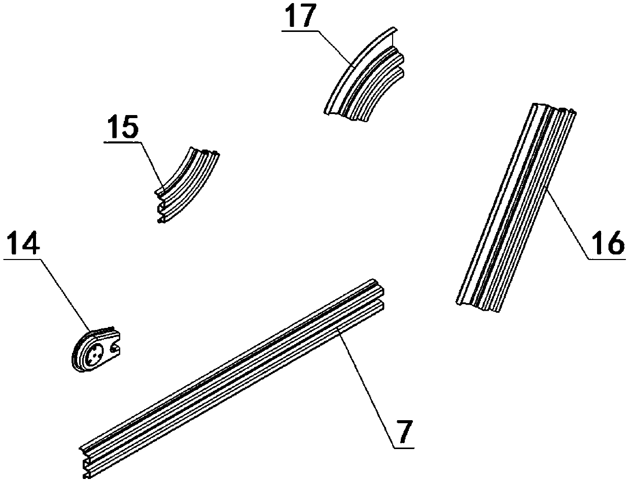 A chain plate chip conveyor structure