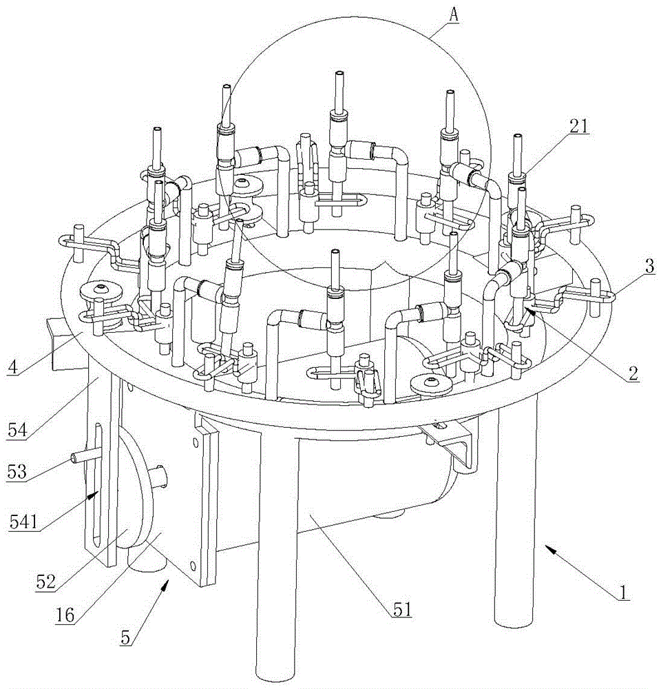 Round-swing fountain device