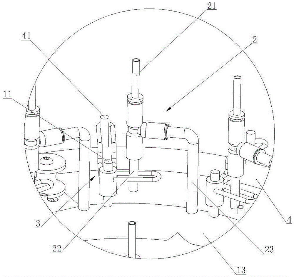 Round-swing fountain device