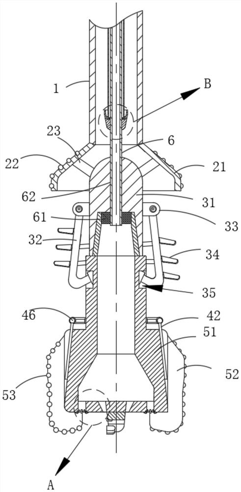 PDC rotary-cut composite drill bit and construction method thereof