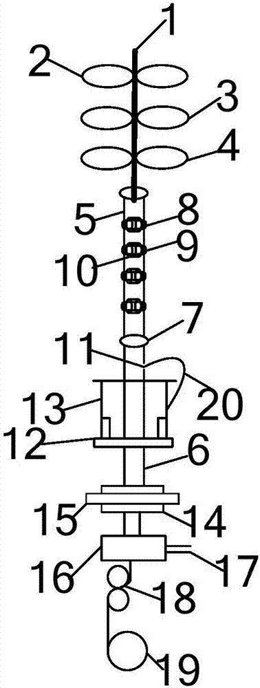 Core yarn neatening entwisting parallel spinning device