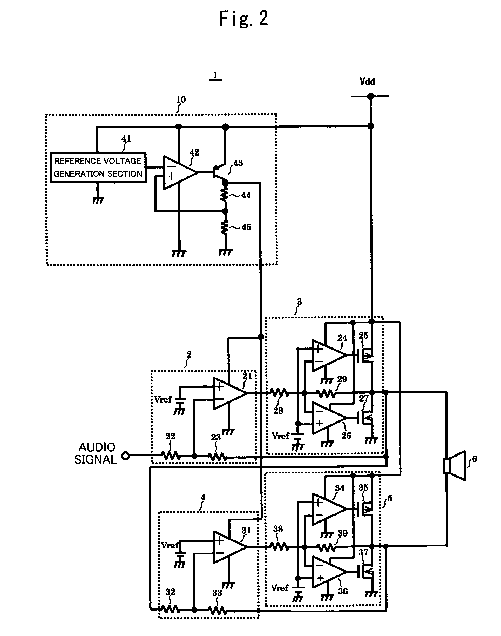 Audio signal output device