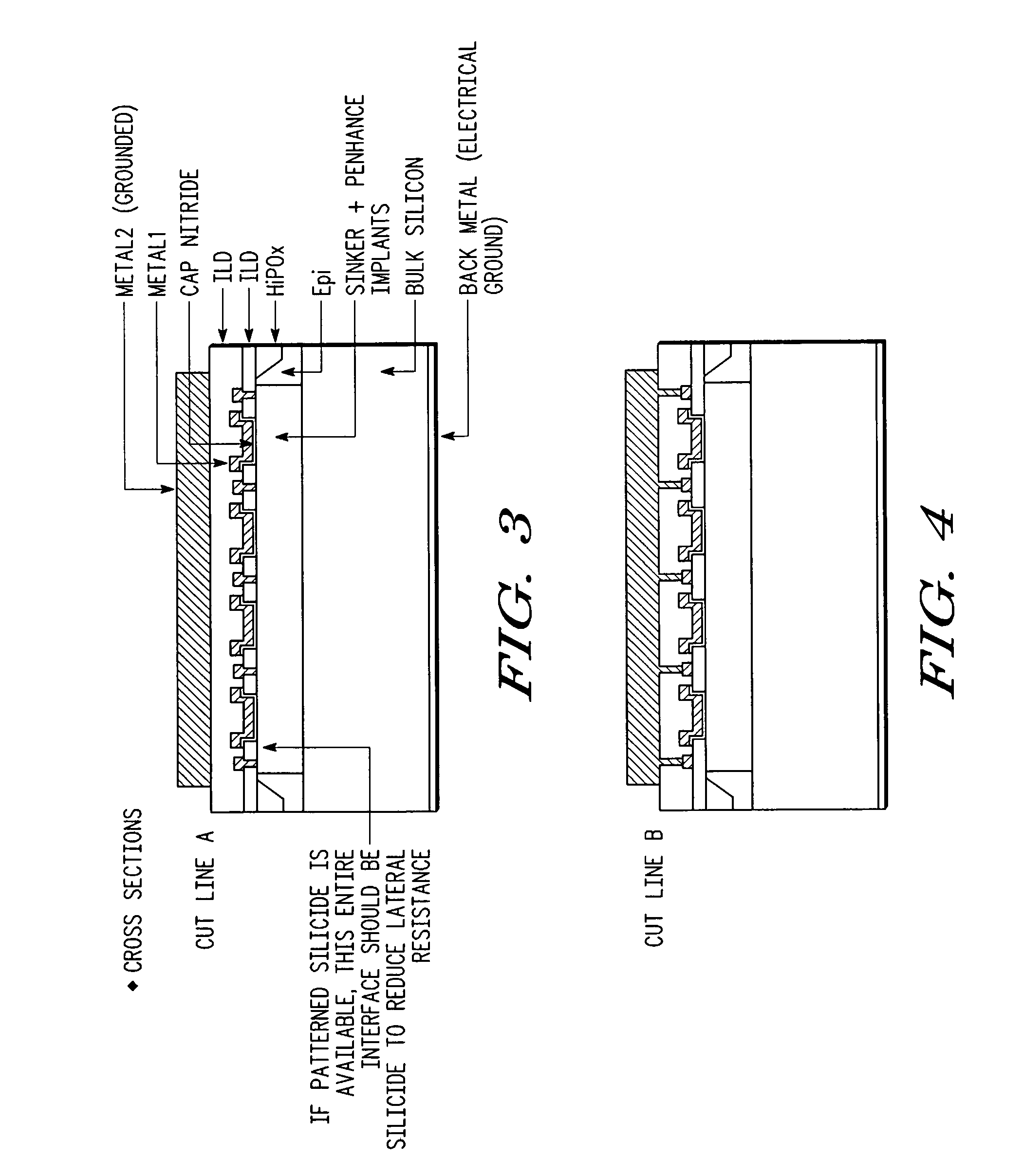 RF power transistor with large periphery metal-insulator-silicon shunt capacitor