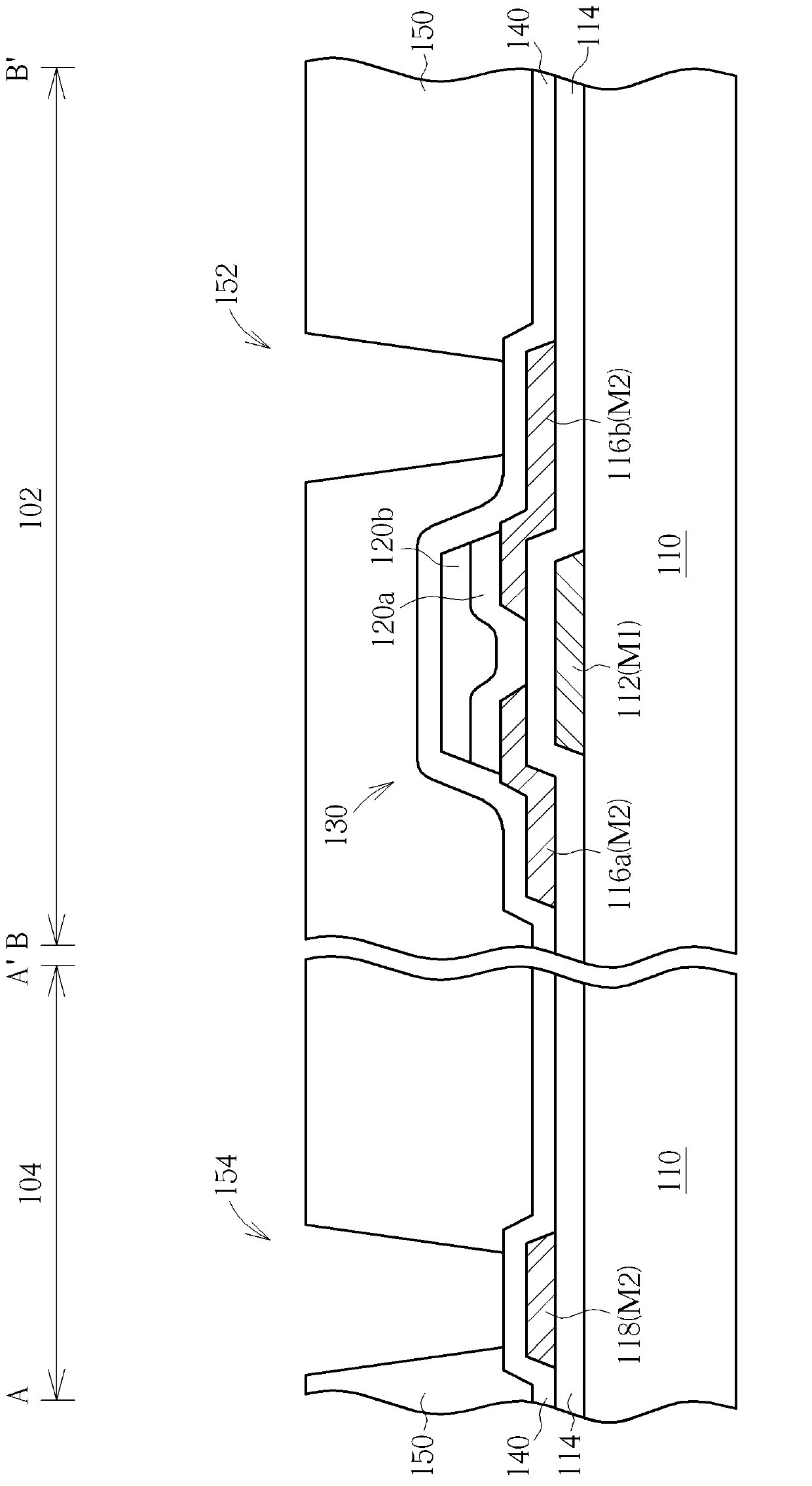 An array substrate of a display panel and a manufacture method thereof