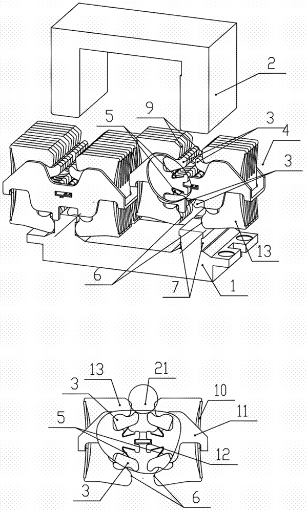 Electric connection structure of switch device