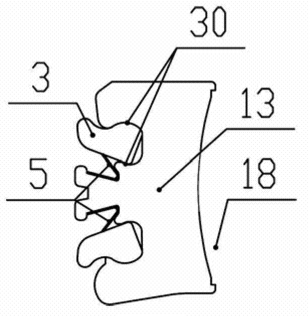 Electric connection structure of switch device