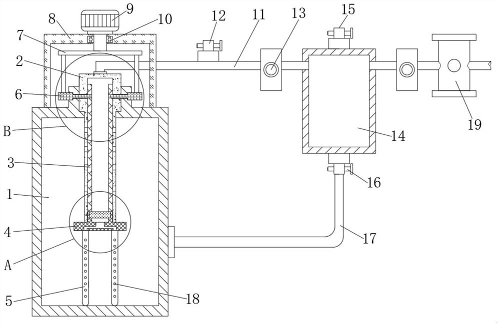 A wing built-in aviation fuel tank pressurization device