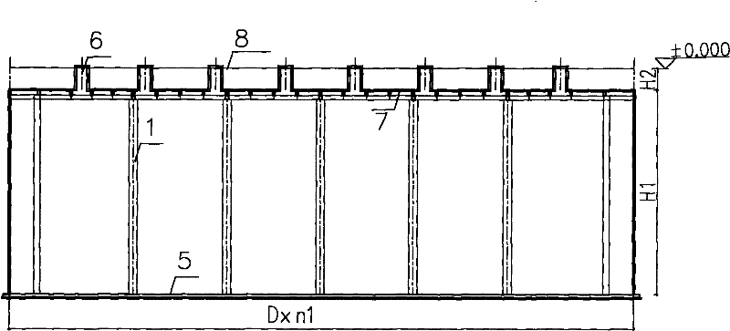 Underground granary enclosed by semi cylinder