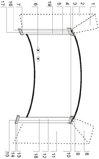 Transparent A-column support