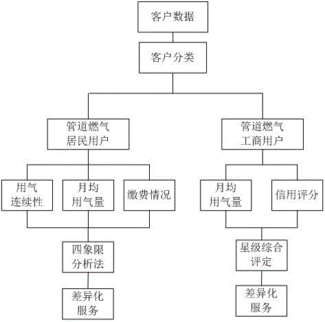 Pipeline gas data processing method and pipeline gas data processing system based on user grade