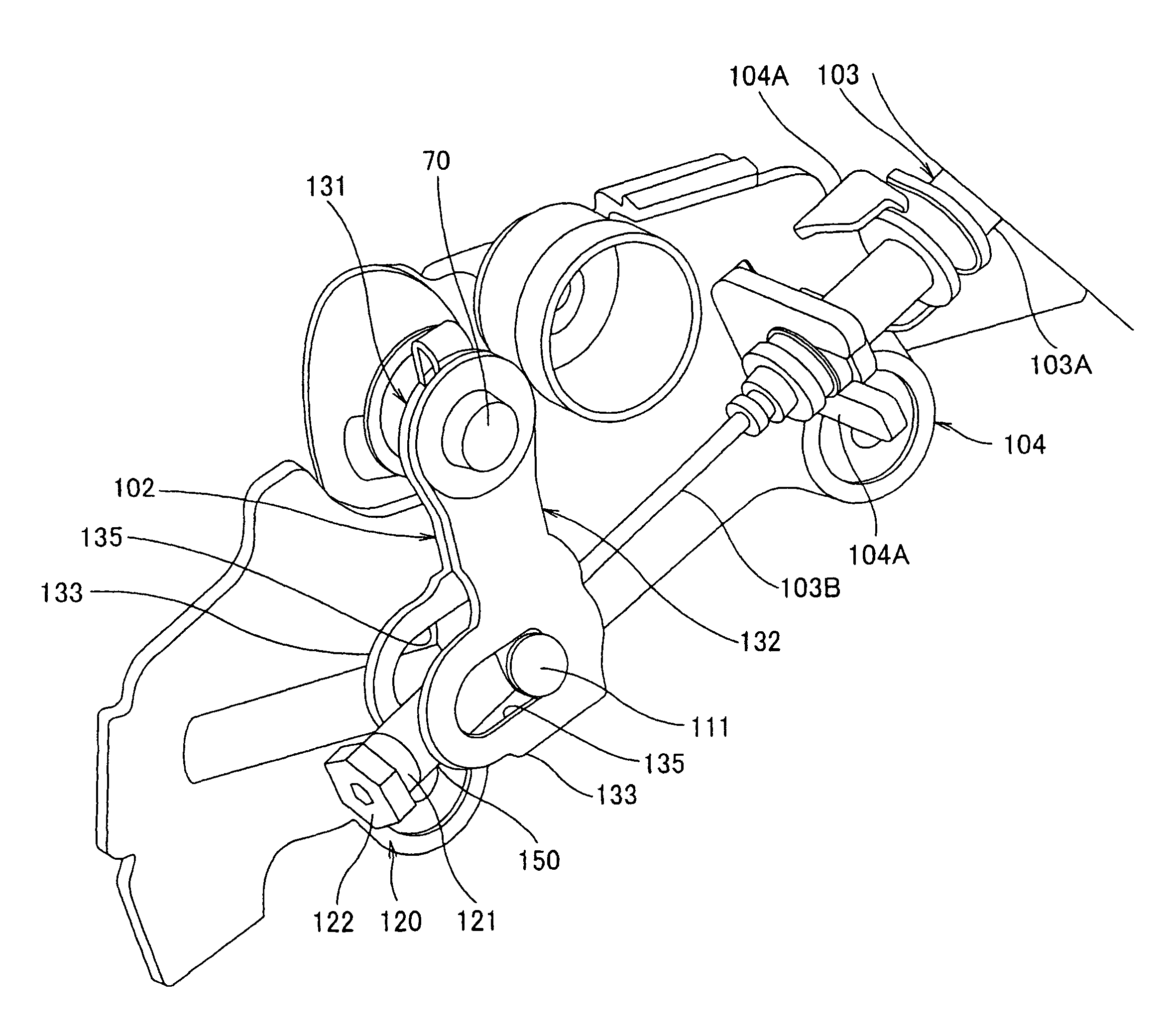 Manipulation lever connection structure of vehicle