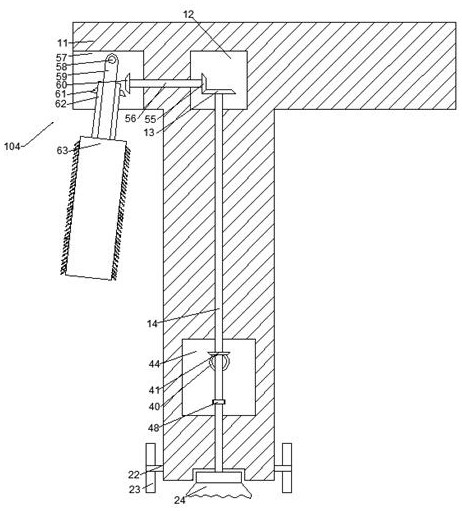 Automatic cleaning and chip removal equipment for rust removal inside and oil stain removal outside lathe